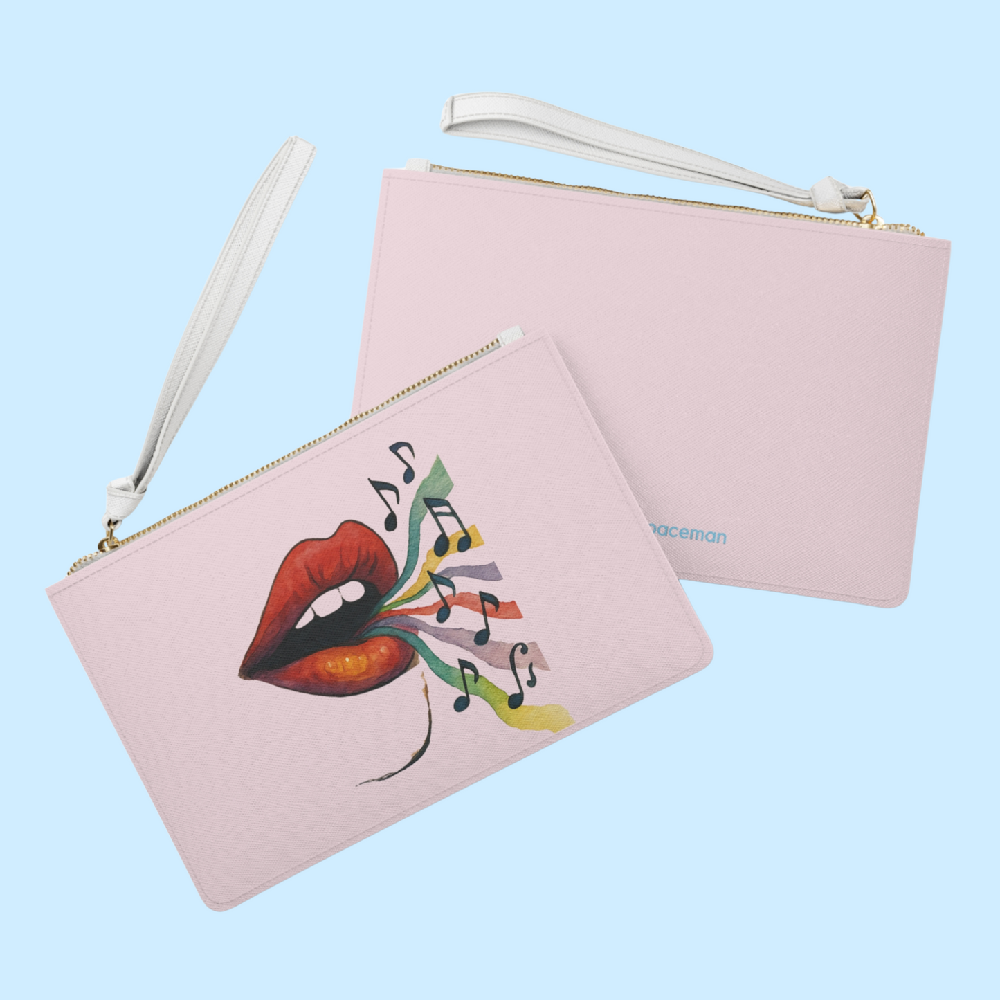 crayolaCrescendo Clutch | Vegan Leather Wristlet for Music & Art Lovers | speechlessSpaceman