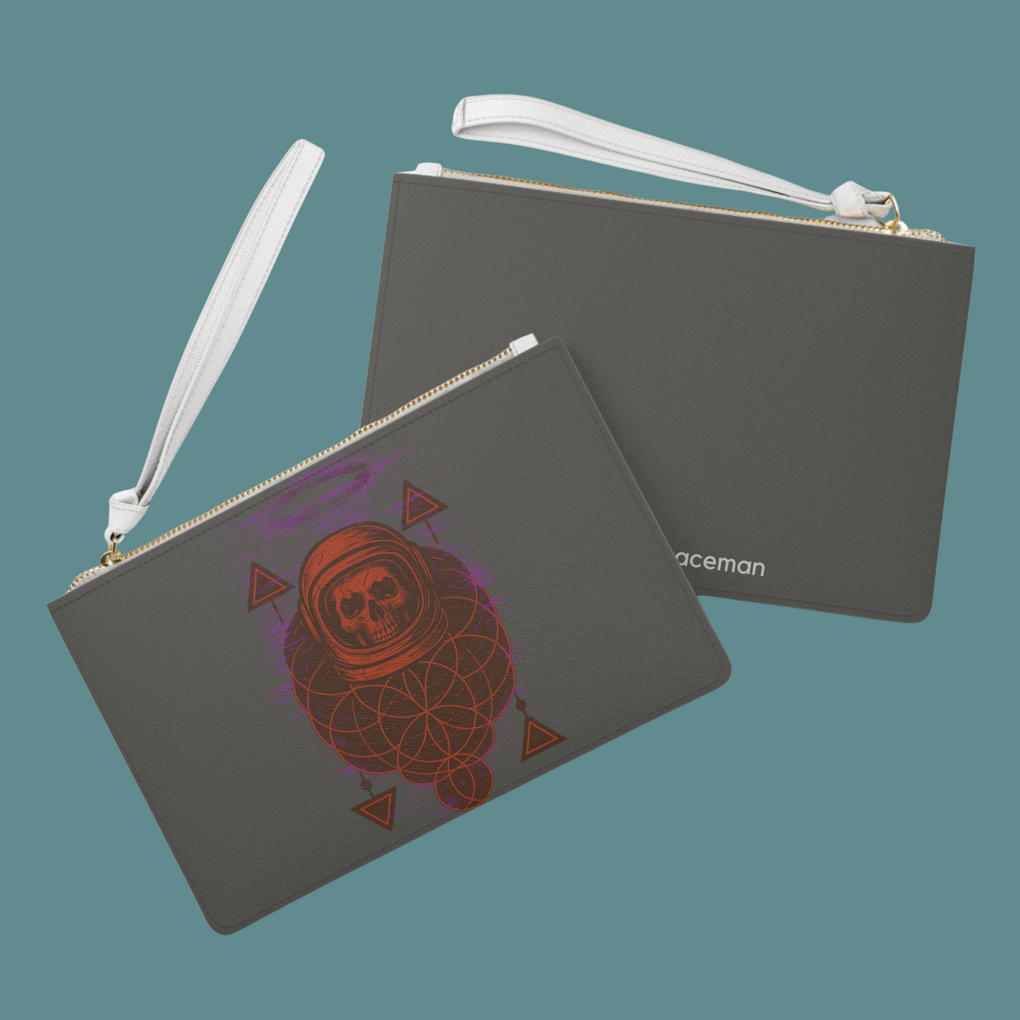 voidForm Wristlet Clutch | Skull Astronaut Geometry Bag | speechlessSpaceman