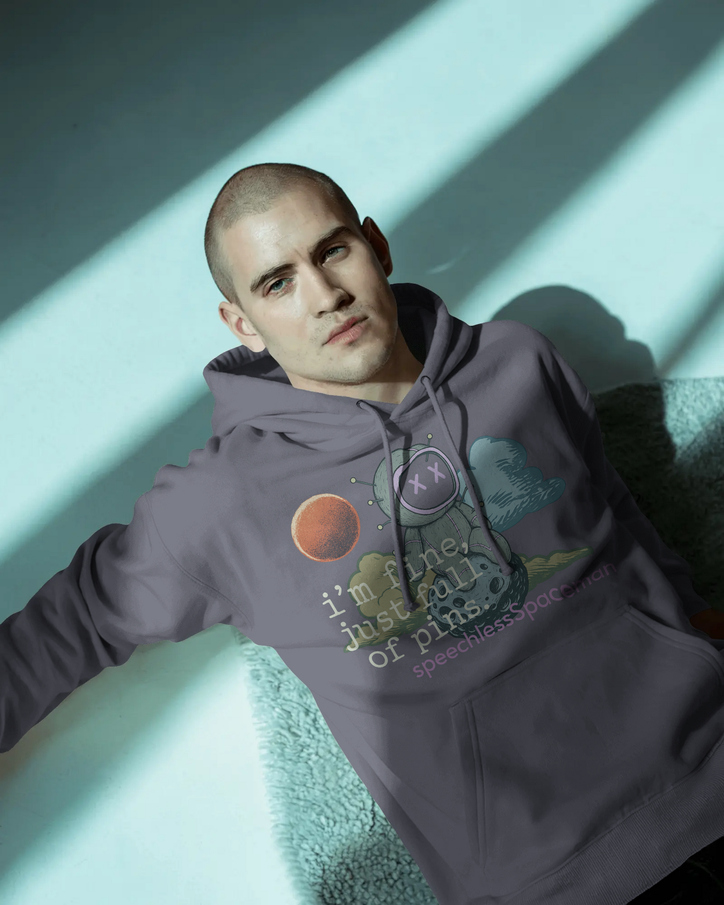 voodooLobotomy Poetry Hoodie | Slate Blue | speechlessSpaceman