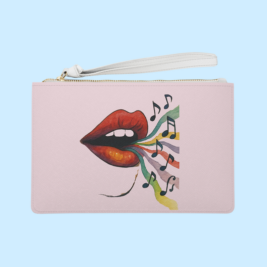 crayolaCrescendo Clutch | Vegan Leather Wristlet for Music & Art Lovers | speechlessSpaceman