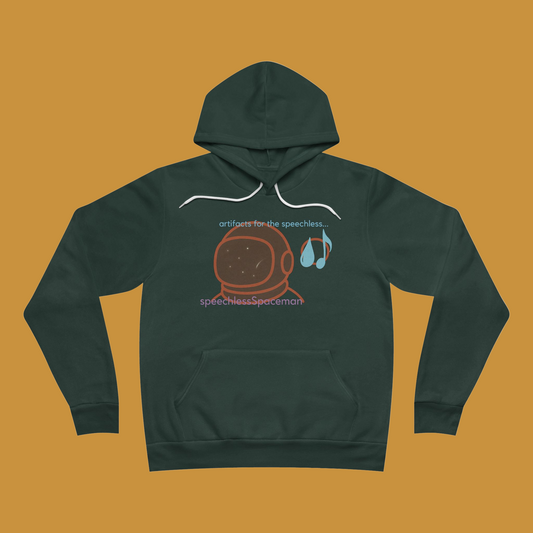 tearTracked Hoodie | Astronaut Design in Oxygen Debt & Eclipse | speechlessSpaceman®