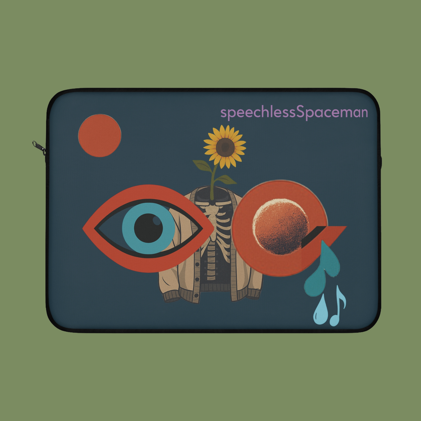 myMourningJacket Laptop Sleeve | Surreal Sunflower Design | speechlessSpaceman