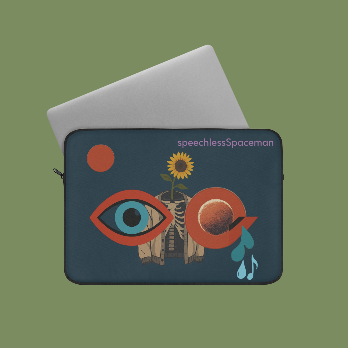 myMourningJacket Laptop Sleeve | Surreal Sunflower Design | speechlessSpaceman