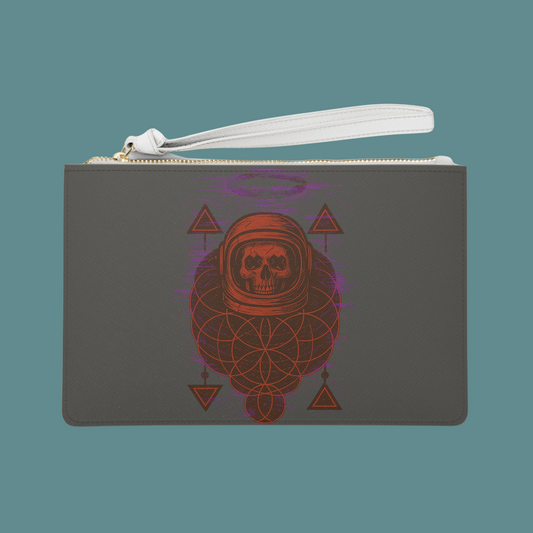voidForm Wristlet Clutch | Skull Astronaut Geometry Bag | speechlessSpaceman