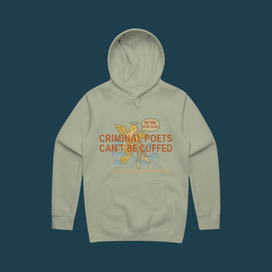 inkedAlibi Poetry Hoodie| Pistachio Paradox | speechlessSpaceman