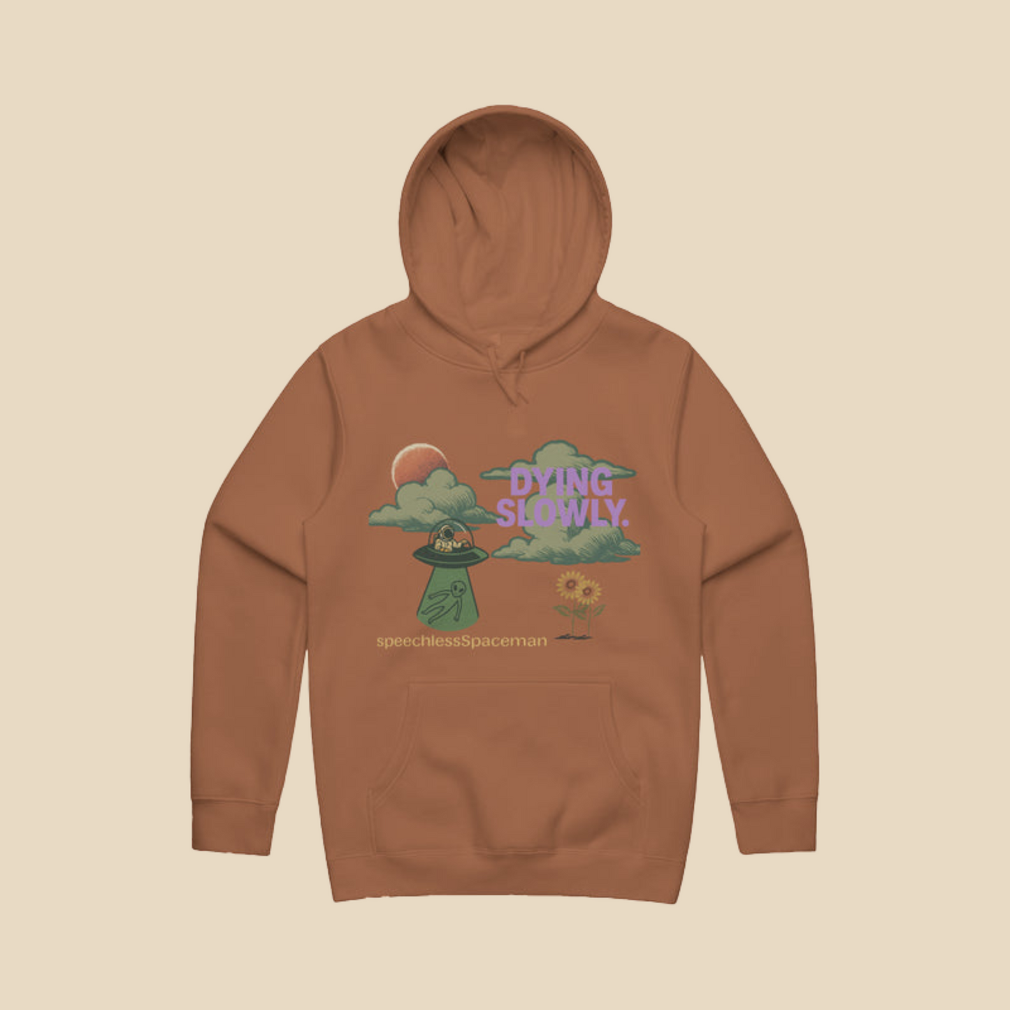 tractorBeamBlues Poetry Hoodie | Terracotta Blame | speechlessSpaceman