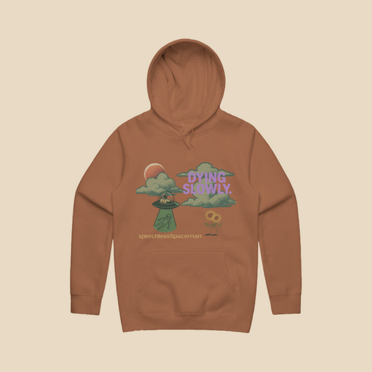 tractorBeamBlues Poetry Hoodie | Terracotta Blame | speechlessSpaceman