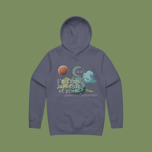 voodooLobotomy Poetry Hoodie | Slate Blue | speechlessSpaceman