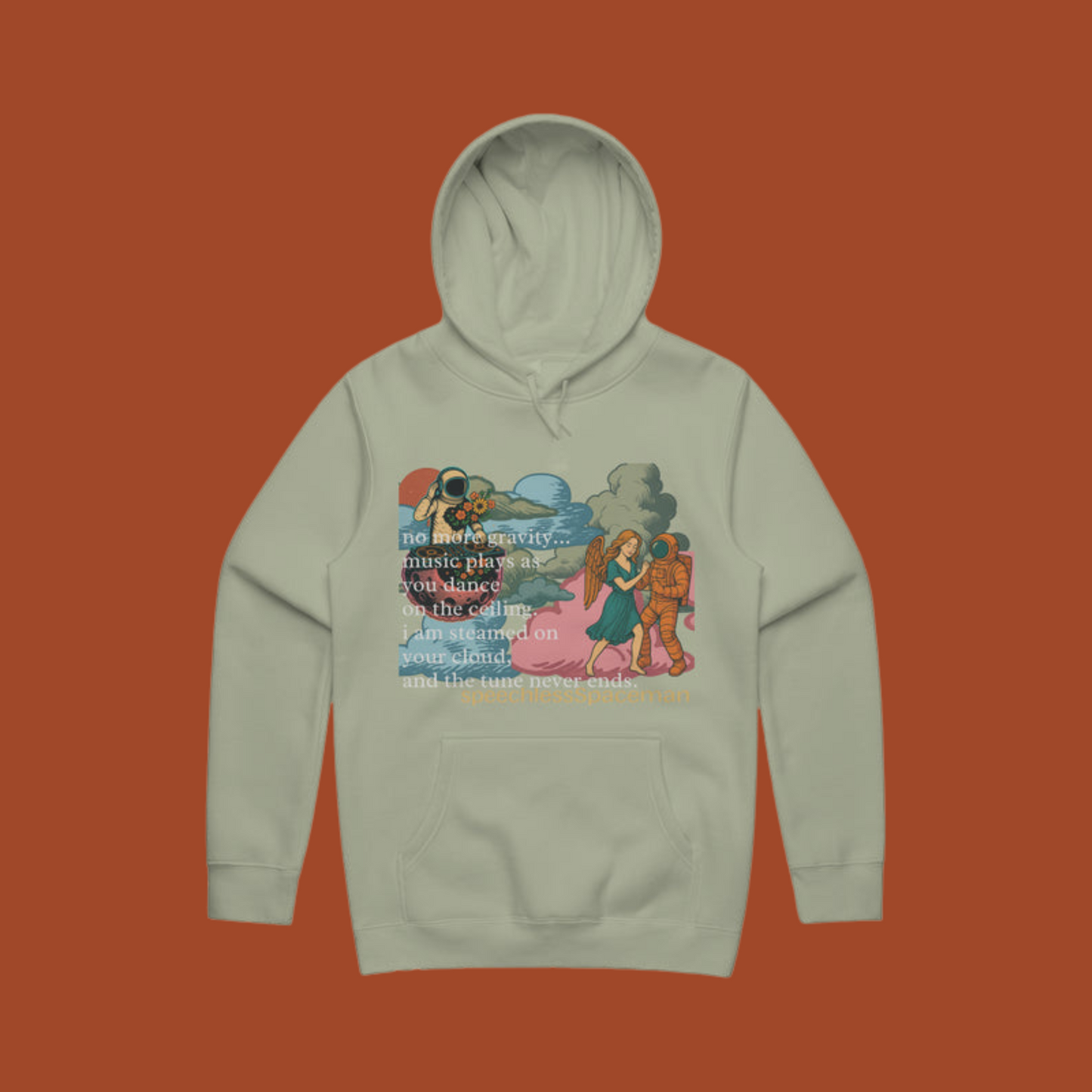 noGravity Poetry Hoodie | Pistachio Paradox | speechlessSpaceman
