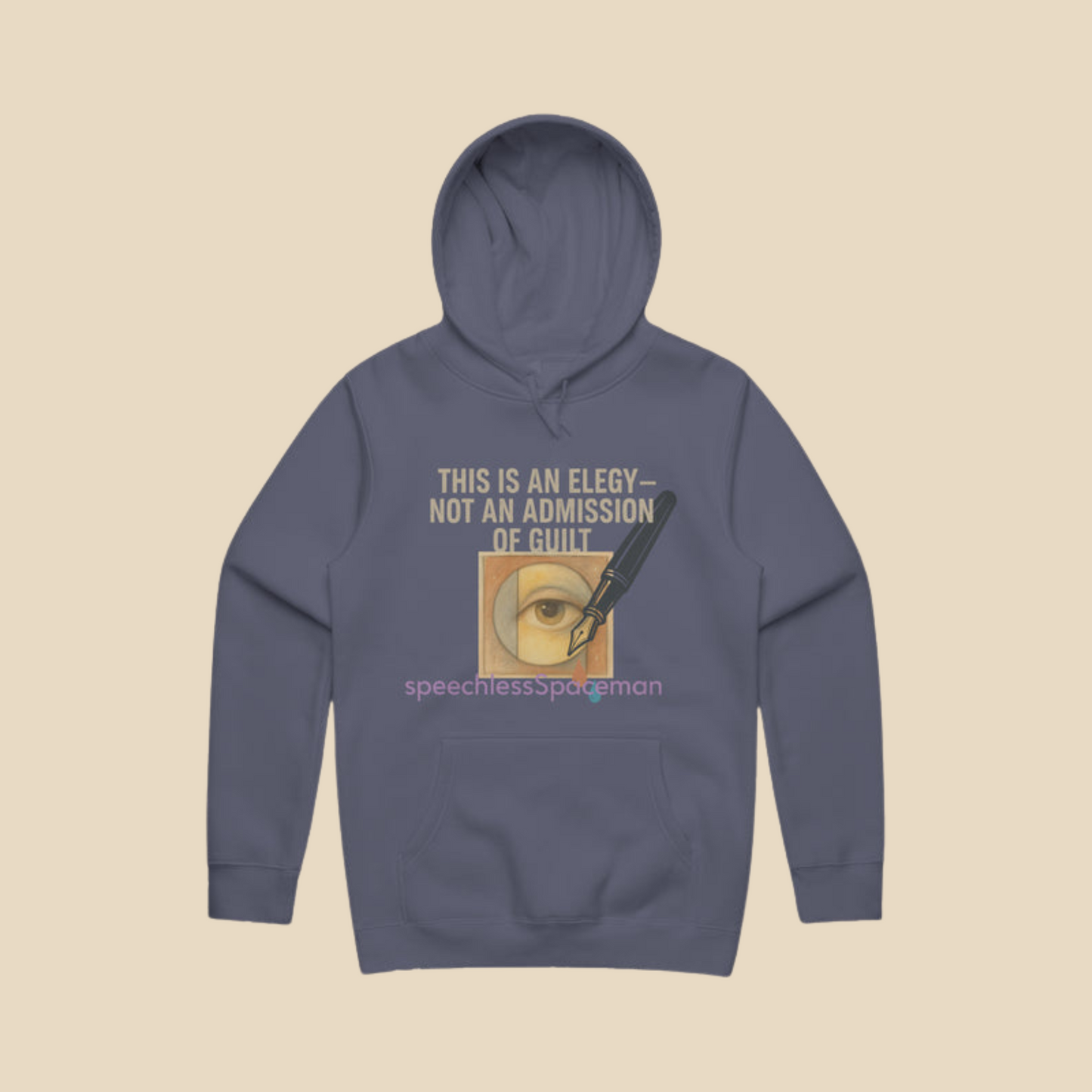 confusedEulogies Poetry Hoodie | Slate Eclipse | speechlessSpaceman